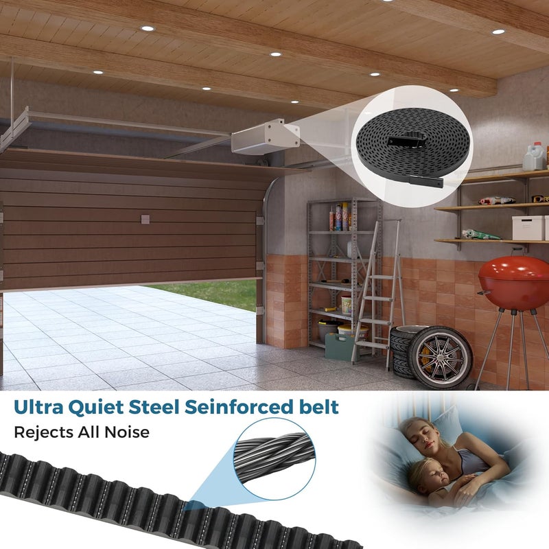 PETOX 41A3589-2 Drive Belt for 10ft High Garage Doors, 306'' Garage Door Openers Belt 41A3589-2, Replacement Belt Compatible with Chamberlain/LiftMaster/Sentex/Whisper Belt Drive Garage Door Opener - Image 5